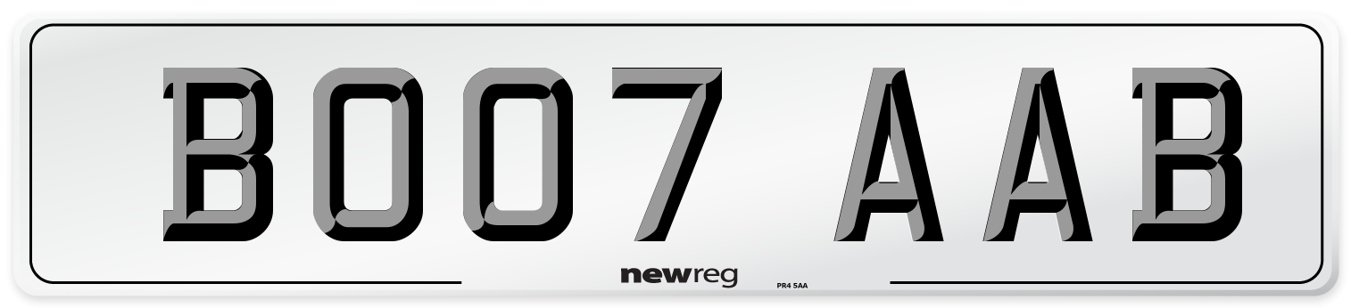 BO07 AAB Number Plate from New Reg
